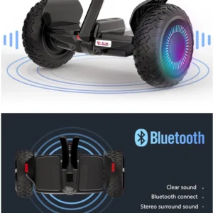 Buy Hybrid Duo Miniseg Black with Handle Hoverboard | Smart Self Balancing Scooter in India - Image 3