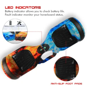 PB6 Cool fire Colour Hoverboard – The Self Balance Best Hoverboard for Kids - Image 3