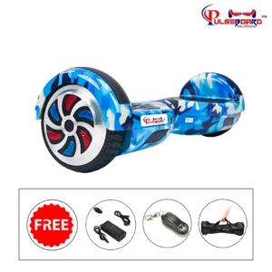 PB6+Blue Military Durable 6.5-inch Heavy Duty Hoverboard with Remote, Bag and Long Range Battery