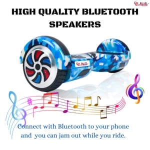 PB6+Blue Military Durable 6.5-inch Heavy Duty Hoverboard with Remote, Bag and Long Range Battery - Image 4