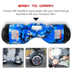 PB6+Blue Military Durable 6.5-inch Heavy Duty Hoverboard with Remote, Bag and Long Range Battery - Image 3