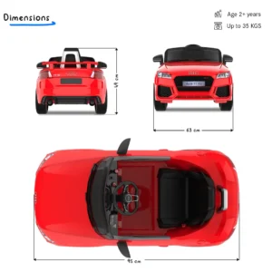 EMotorad Formula Fun AUDI TTRS TOY CAR (Red), 3Y+ - Image 6