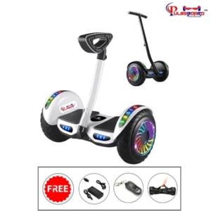 Buy Hybrid Duo Miniseg White with Handle Hoverboard | Smart Self Balancing Scooter in India - Image 1