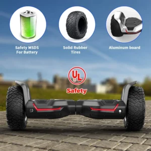 G2 Warrior (Black) 8.5 inch All Terrain Off Road Hoverboard with APP, Bluetooth (UL Certified) - Image 7