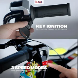 Pulseboard T9 3-Wheel Electric Drift Scooter with LED Lights & Bluetooth – 360° Drifter Ride for Kids & Adults (Extreme Ed-Hardy Color) - Image 5