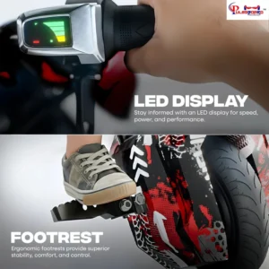 Pulseboard T9 3-Wheel Electric Drift Scooter with LED Lights & Bluetooth – 360° Drifter Ride for Kids & Adults ( Red Color) - Image 3