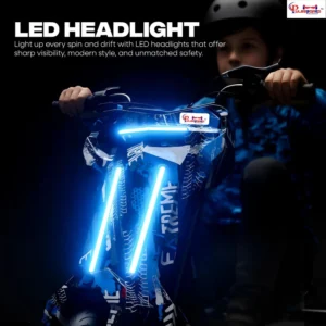 Pulseboard T9 3-Wheel Electric Drift Scooter with LED Lights & Bluetooth – 360° Drifter Ride for Kids & Adults ( Blue Color) - Image 2