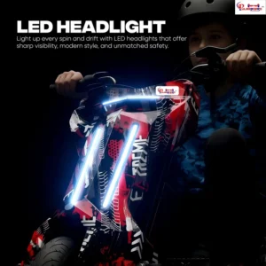 Pulseboard T9 3-Wheel Electric Drift Scooter with LED Lights & Bluetooth – 360° Drifter Ride for Kids & Adults ( Red Color) - Image 2